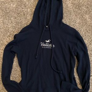 Hollister Navy Blue Light Weight Hoodie